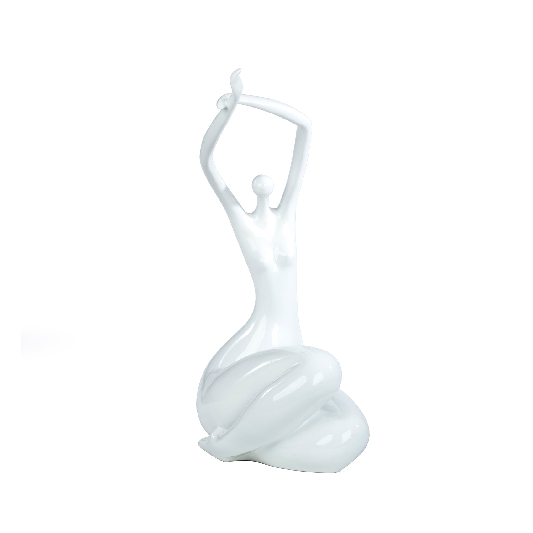 HomeRoots White Women Stretching Sculpture