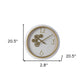 HomeRoots White and Gold Gears Minimal Wall Clock