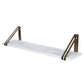 HomeRoots White and Gold Metal Wall Shelf