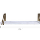 HomeRoots White and Gold Metal Wall Shelf