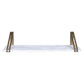 HomeRoots White and Gold Metal Wall Shelf