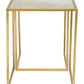 HomeRoots White and Gold Nesting Tables in Set of 2