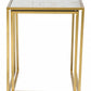 HomeRoots White and Gold Nesting Tables in Set of 2