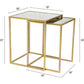 HomeRoots White and Gold Nesting Tables in Set of 2