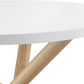 HomeRoots White and Natural Trio End or Side Table