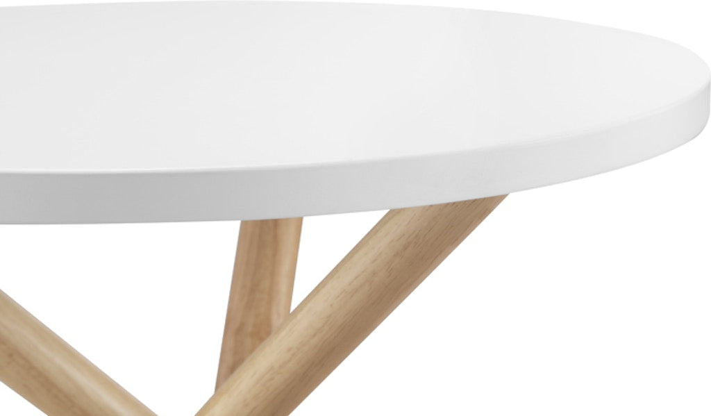 HomeRoots White and Natural Trio End or Side Table