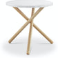 HomeRoots White and Natural Trio End or Side Table