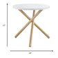 HomeRoots White and Natural Trio End or Side Table