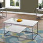 HomeRoots White and Silver Metal Table in Set of 3
