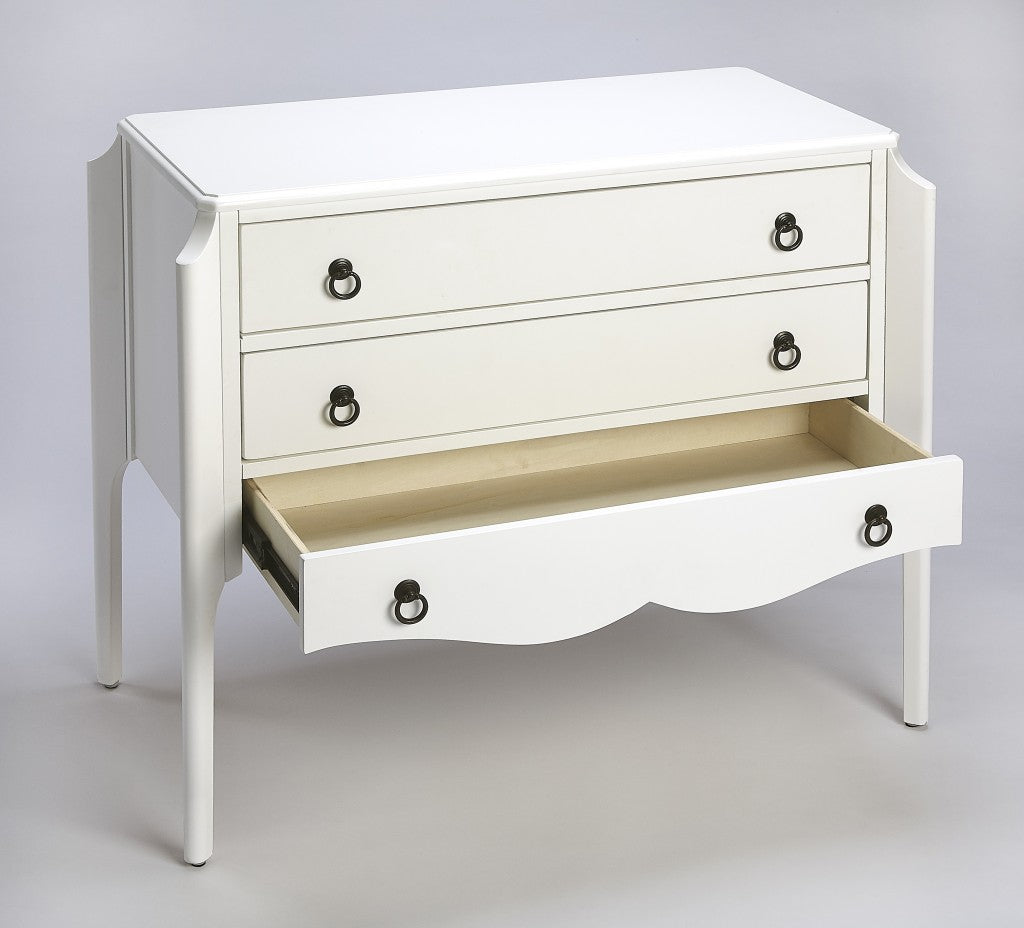 HomeRoots Wilshire Accent Chest in Glossy White Finish