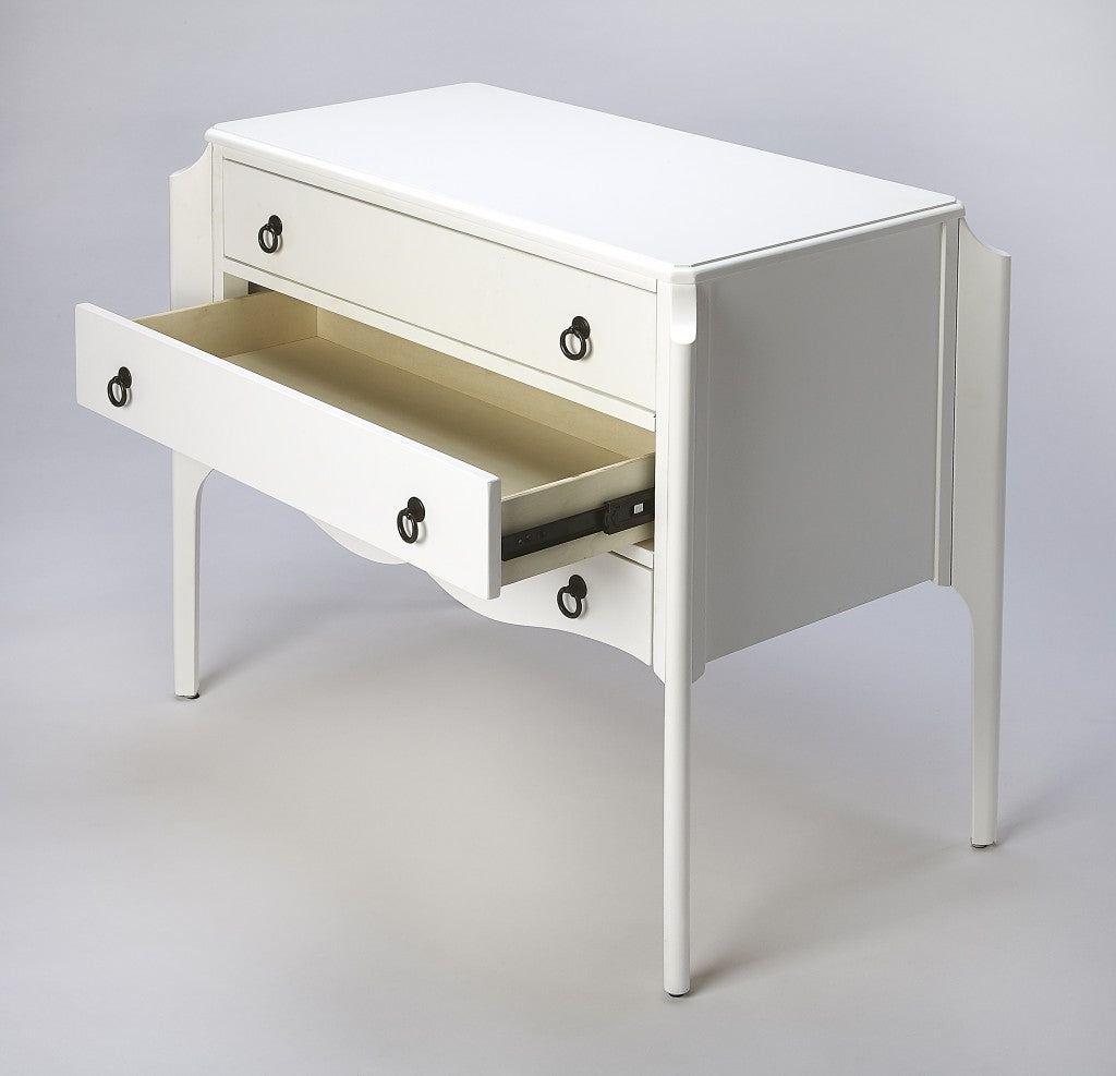 HomeRoots Wilshire Accent Chest in Glossy White Finish