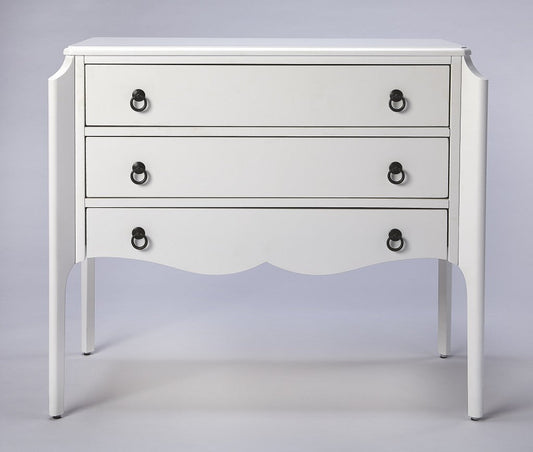 HomeRoots Wilshire Accent Chest in Glossy White Finish