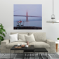 HomeRoots Wine Time For Two Golden Gate Bridge 4 Giclee Wrap Canvas Wall Art