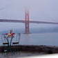 HomeRoots Wine Time For Two Golden Gate Bridge 4 Giclee Wrap Canvas Wall Art