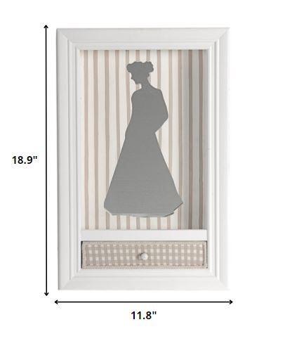 HomeRoots Woman Silhouette Shadowbox Wall Décor