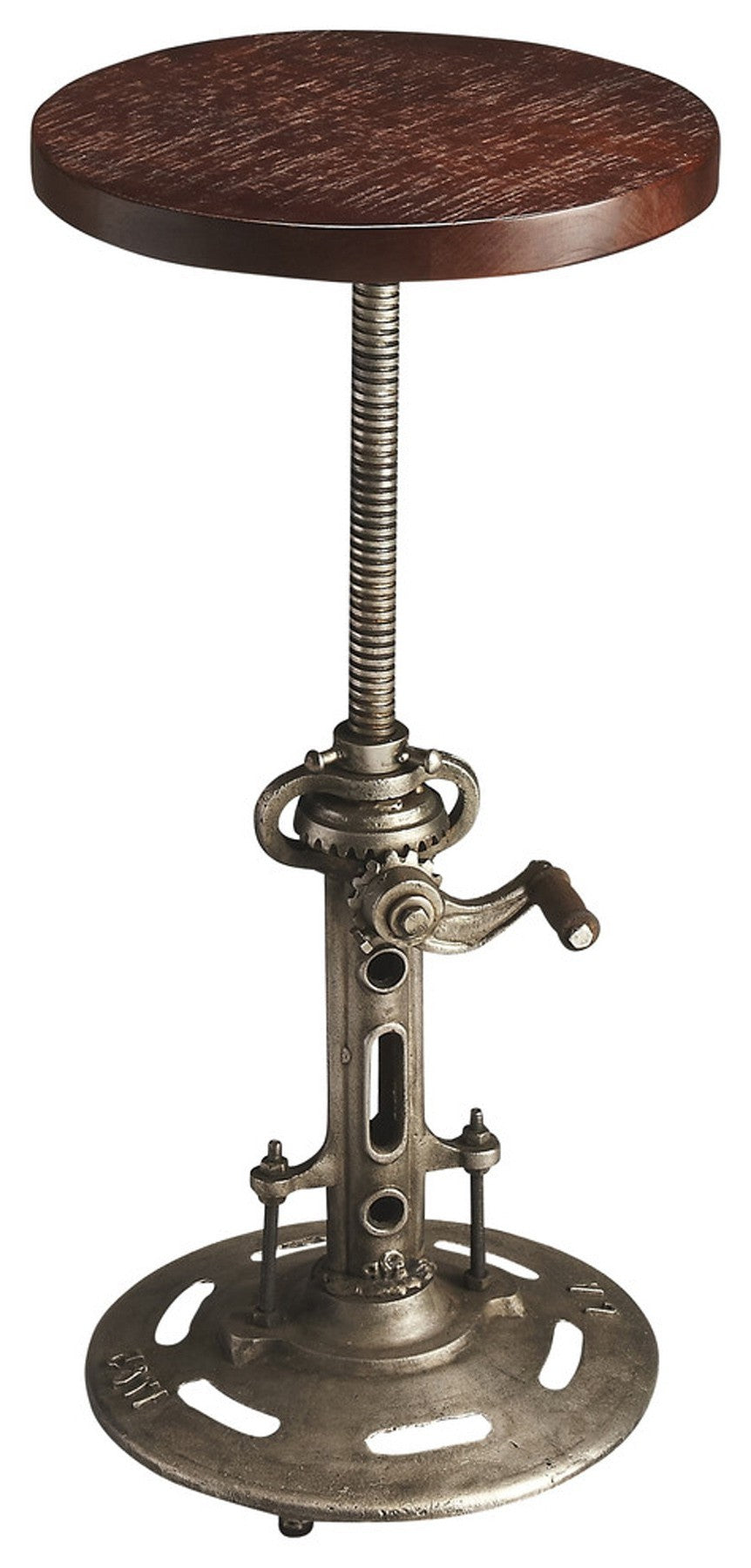 HomeRoots Wood And Metal Bar Stool With Antique Finish