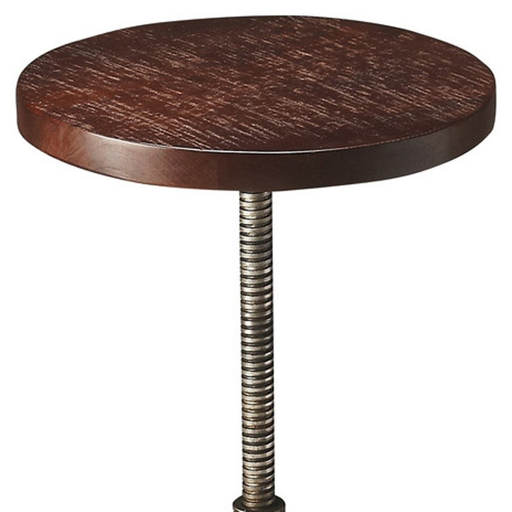 HomeRoots Wood And Metal Bar Stool With Antique Finish