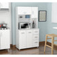 HomeRoots Wood Kitchen Storage Cabinet In White Finish