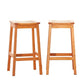 HomeRoots Wood Patio Dining Stool in Natural Finish