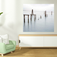 HomeRoots Wood Poles in the Water 2 Giclee Wrap Canvas Wall Art