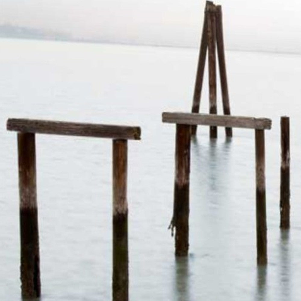 HomeRoots Wood Poles in the Water 2 Giclee Wrap Canvas Wall Art