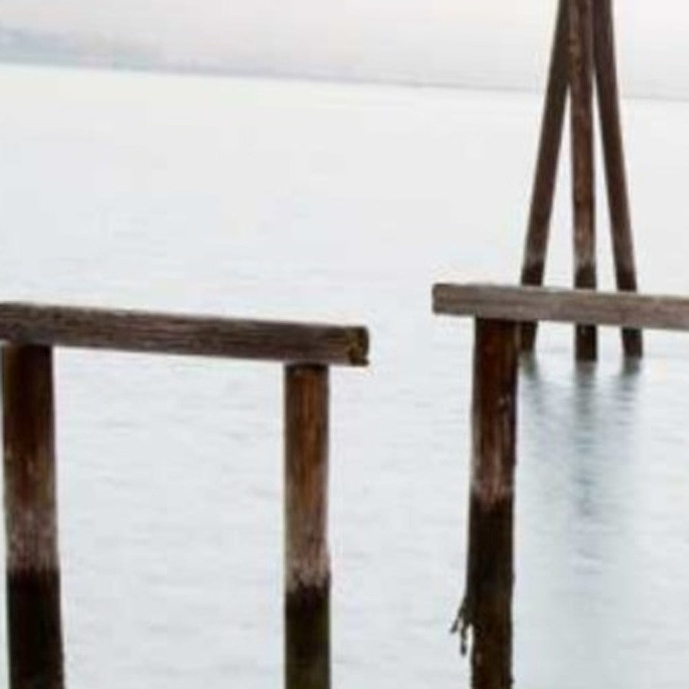 HomeRoots Wood Poles in the Water 2 Giclee Wrap Canvas Wall Art