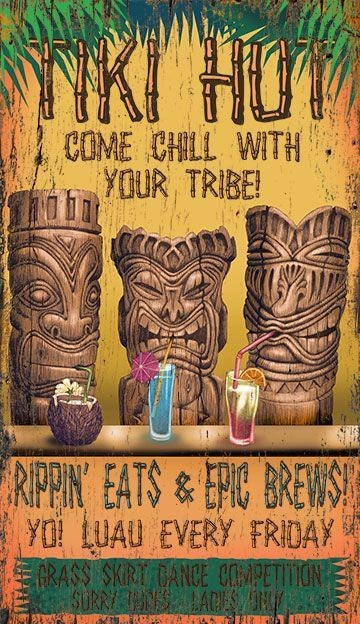 HomeRoots Wood Tiki Bar Wall Décor – Kitchen Oasis