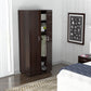 HomeRoots Wood Wardrobe With 2 Doors in Espresso Finish Finish