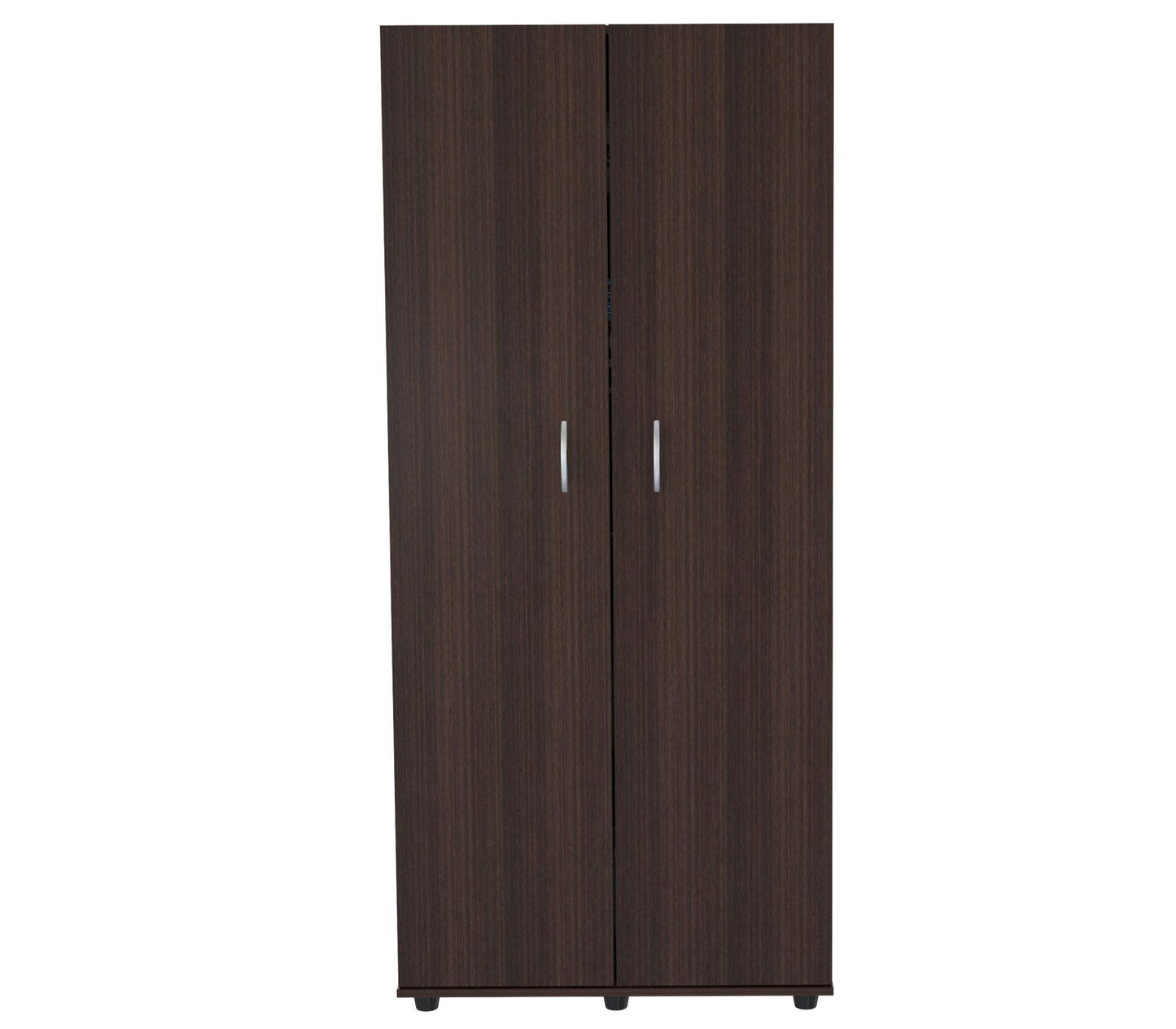 HomeRoots Wood Wardrobe With 2 Doors in Espresso Finish Finish