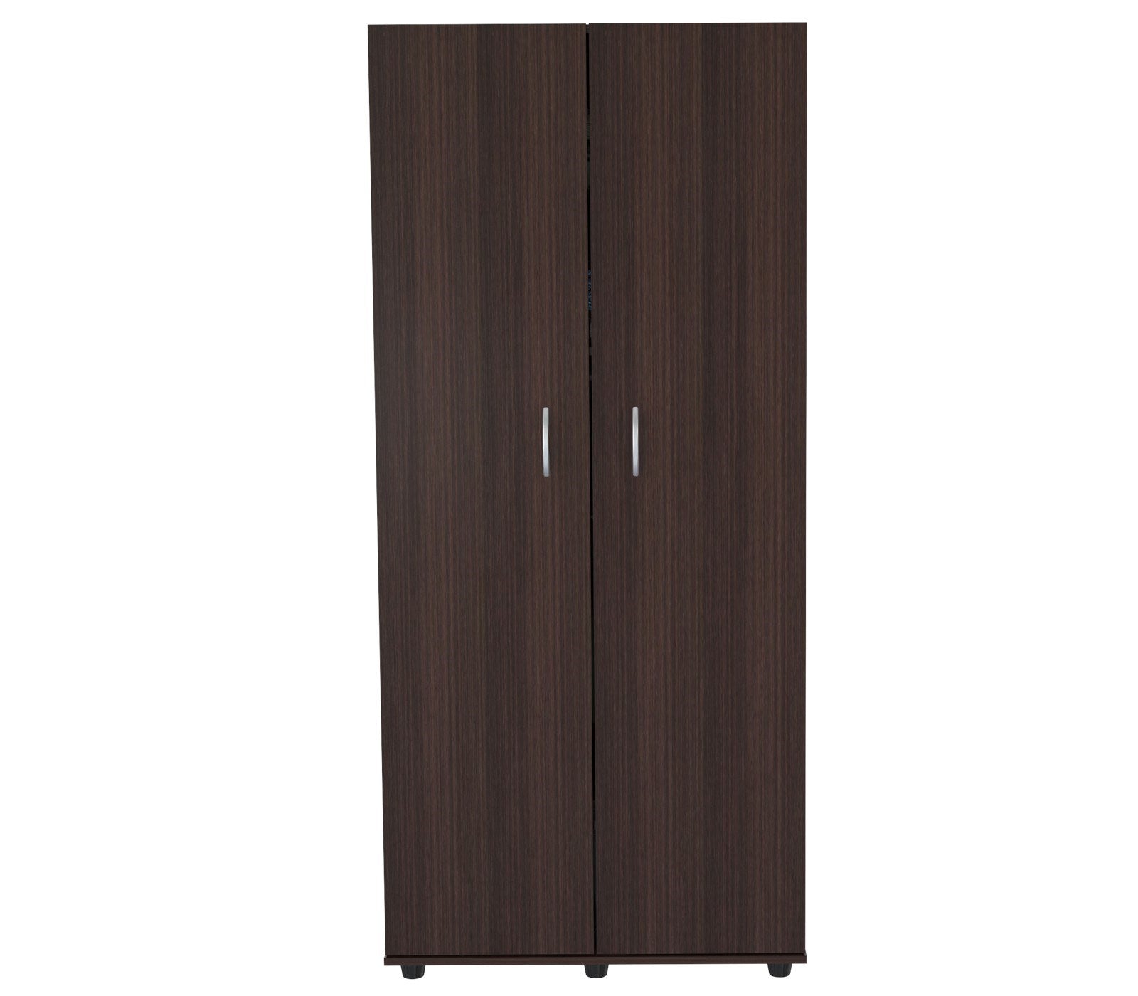 HomeRoots Wood Wardrobe With 2 Doors in Espresso Finish Finish