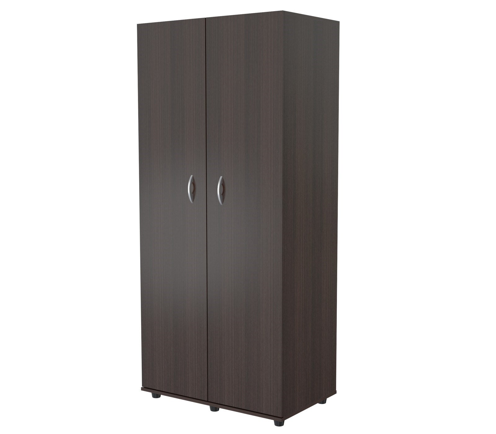 HomeRoots Wood Wardrobe With 2 Doors in Espresso Finish Finish