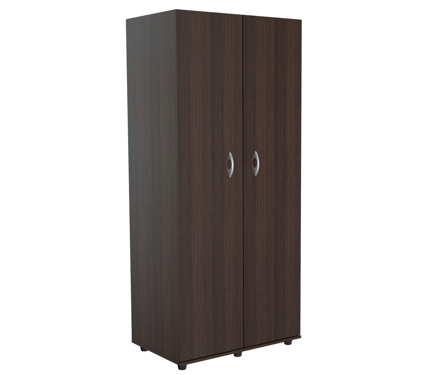 HomeRoots Wood Wardrobe With 2 Doors in Espresso Finish Finish