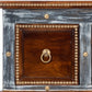 HomeRoots Wood and Hand Painted Storage Coffee Table in Brown Finish