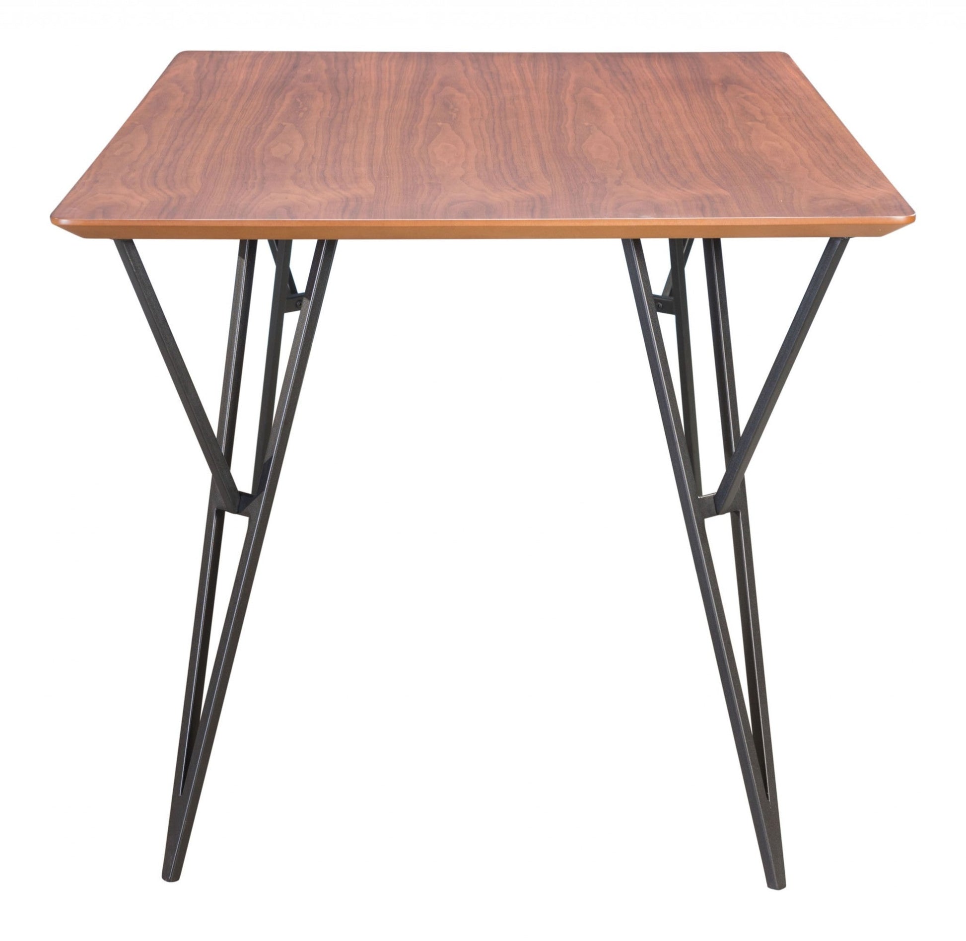 HomeRoots Wooden Dining Table With Steel Base