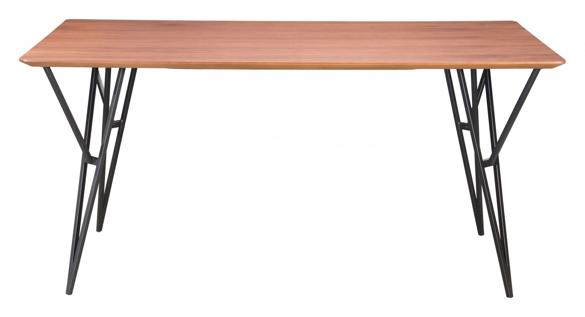 HomeRoots Wooden Dining Table With Steel Base