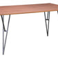 HomeRoots Wooden Dining Table With Steel Base
