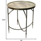 HomeRoots Wooden Folding End or Side Table in Brown Finish