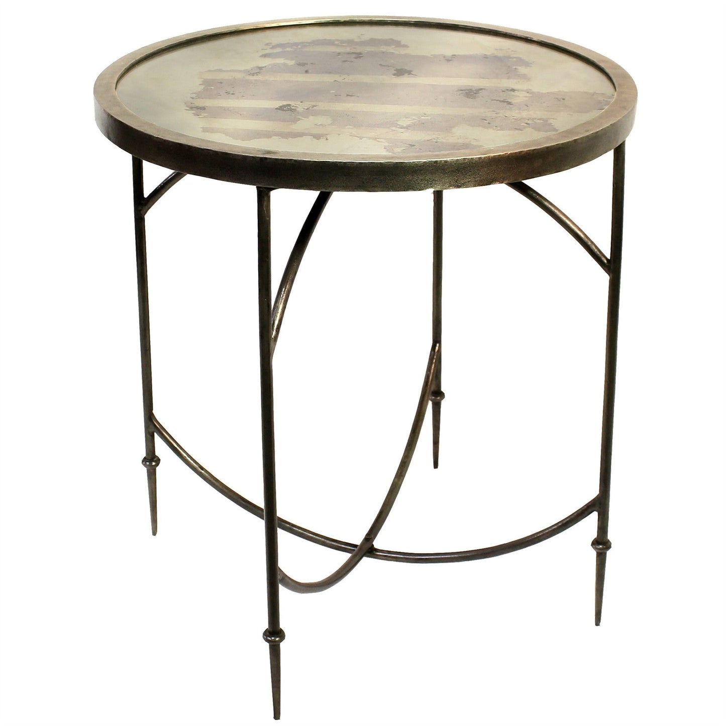 HomeRoots Wooden Folding End or Side Table in Brown Finish