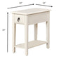 HomeRoots Wooden Magazine Rack Side Table in Cottage White Finish