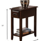 HomeRoots Wooden Side Table With Dark Cherry Finish