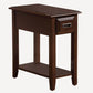 HomeRoots Wooden Side Table With Dark Cherry Finish