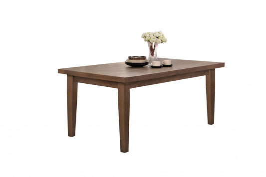 HomeRoots Wooden Top Weathered Oak Finish Dining Table