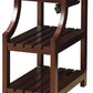 HomeRoots Wooden USB Port Storage End Table in Espresso Finish