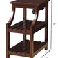 HomeRoots Wooden USB Port Storage End Table in Espresso Finish