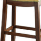 HomeRoots Yellow PU & Oak Bar Stool, Set of 2