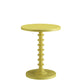 HomeRoots Yellow Solid Wooden Spindle Side Table