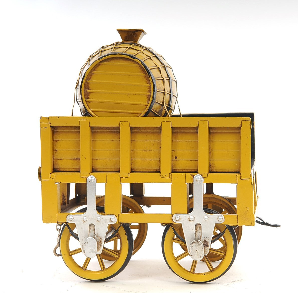 HomeRoots c1829 Yellow Rocket Steam Engine Model Sculpture