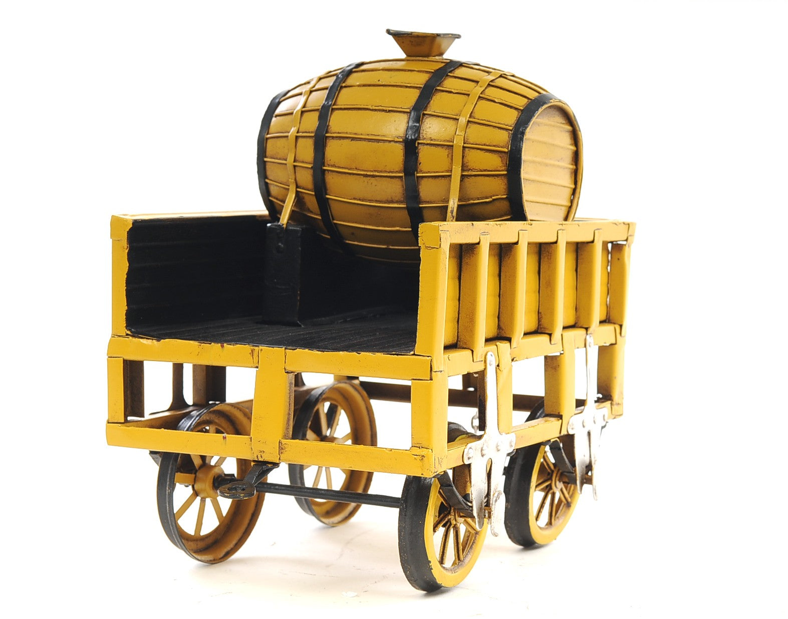 HomeRoots c1829 Yellow Rocket Steam Engine Model Sculpture