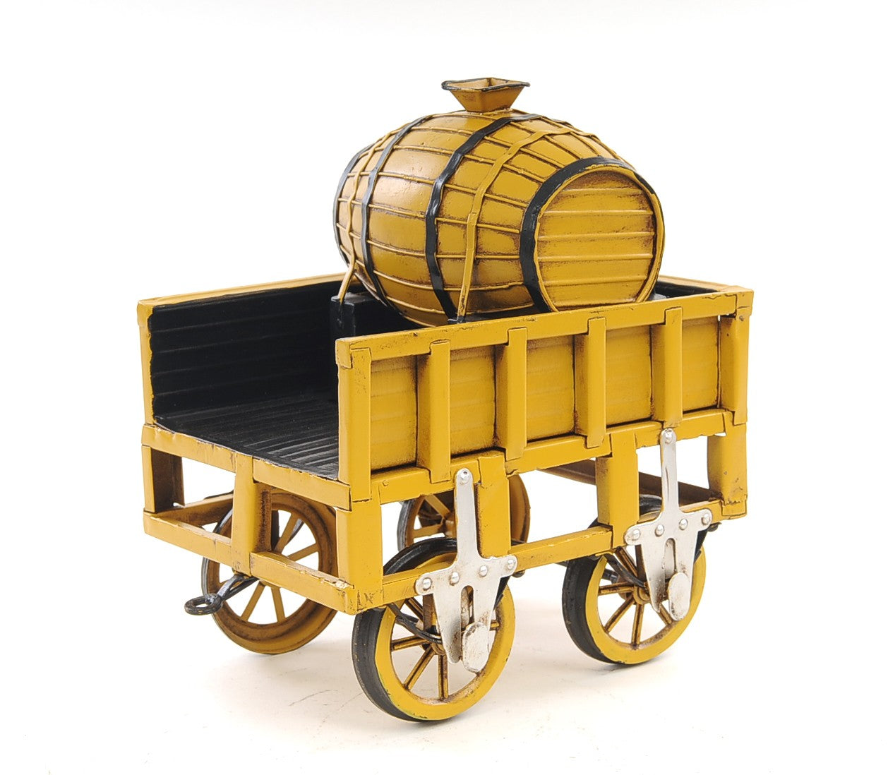 HomeRoots c1829 Yellow Rocket Steam Engine Model Sculpture