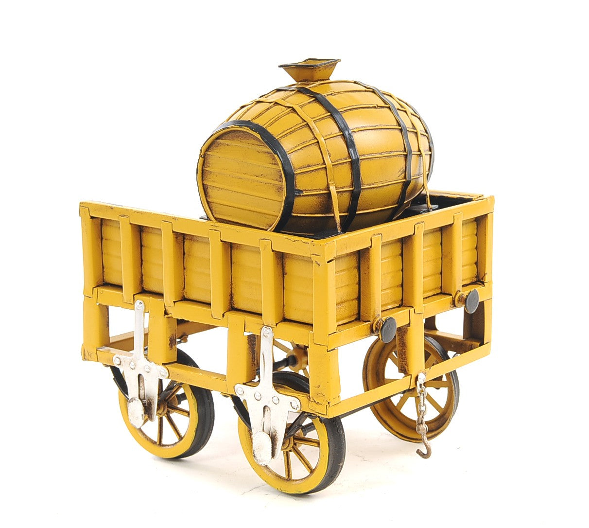HomeRoots c1829 Yellow Rocket Steam Engine Model Sculpture